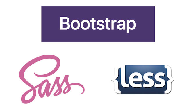 Bootstrap, Sass and Less